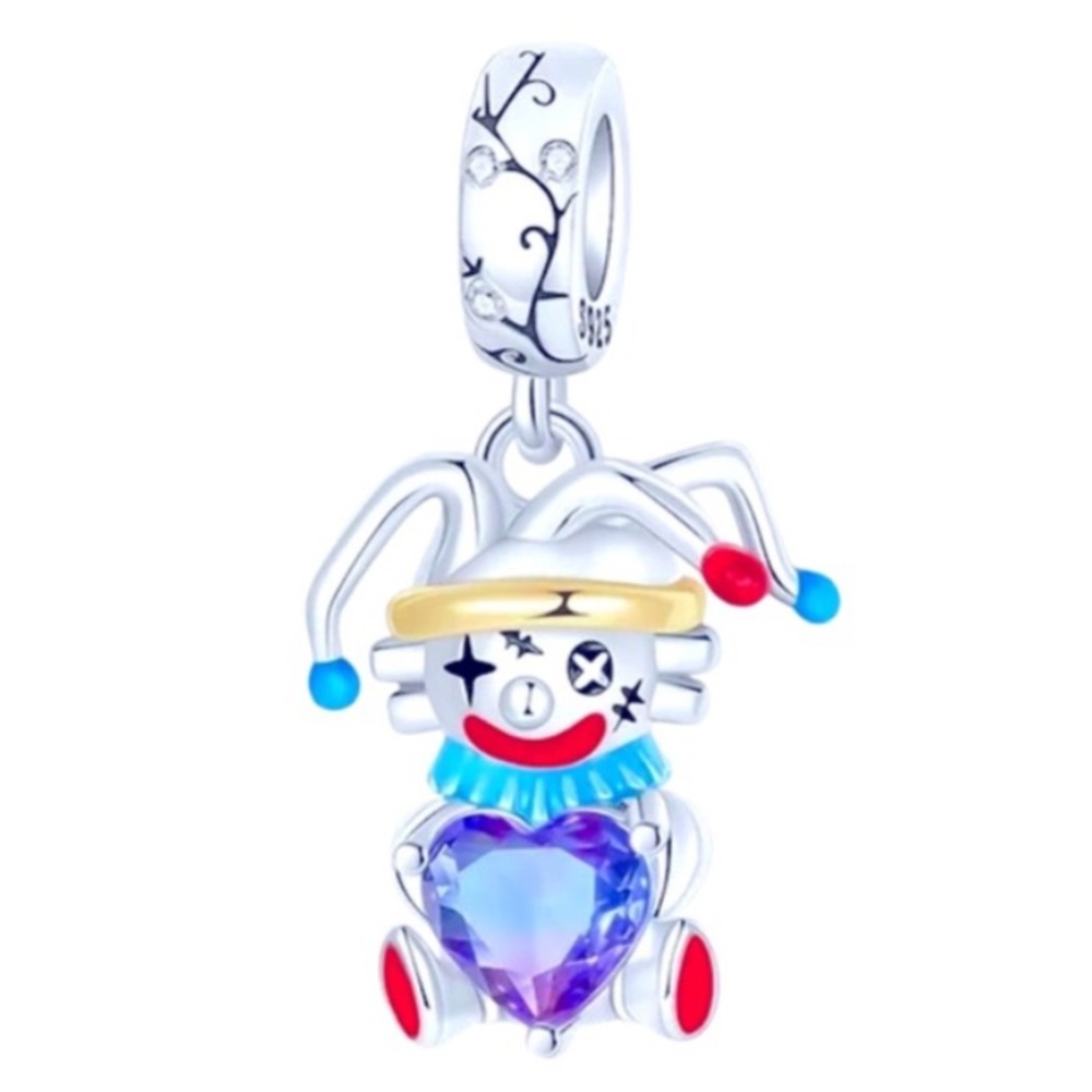 S925 Jester Clown Charm Pandora Style